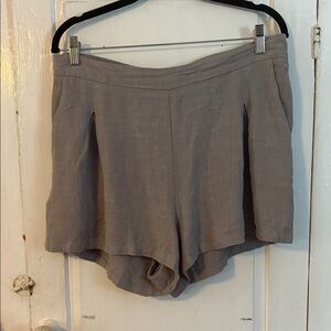 Women's Linen Gray Dress Shorts